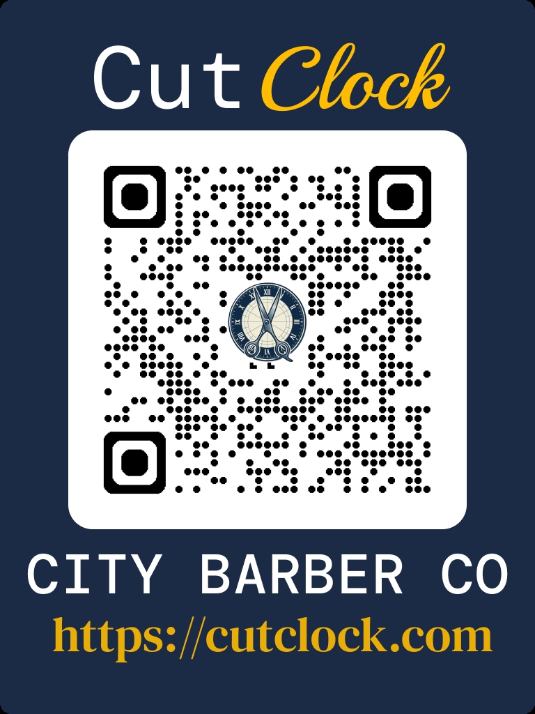 CutClock QR code for a virtual barbershop queue